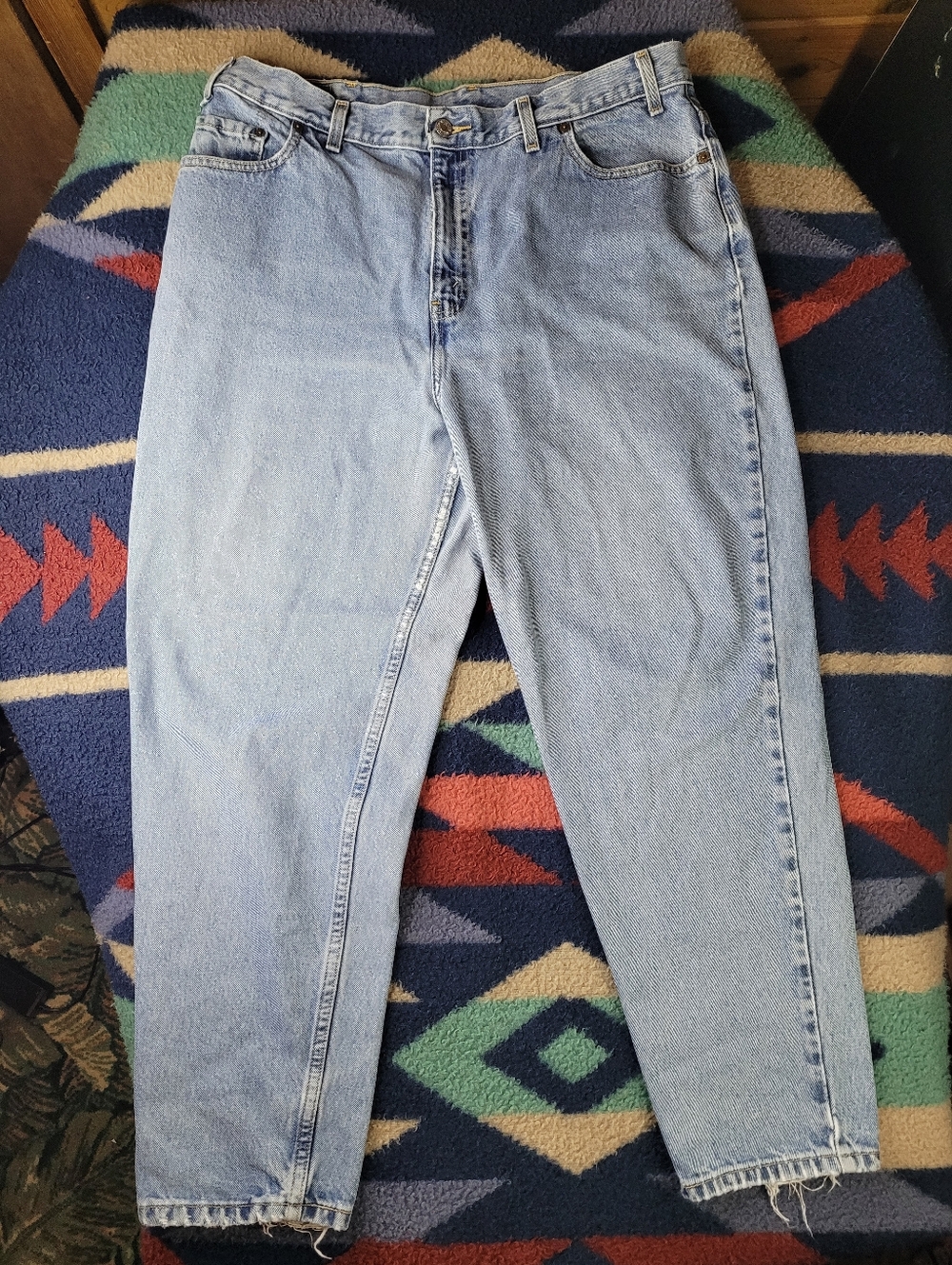 Vtg Levi's 550 Jeans Womens 18 Short Light Blue Relaxed Fit Tapered Leg 36x27